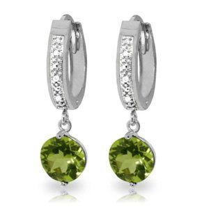 2.63 Carat 14K White Gold Hoop Earrings